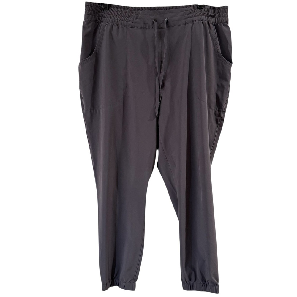 Duluth Trading Joggers Womens L Gray Pier‎ Genius Performance High Rise Pants